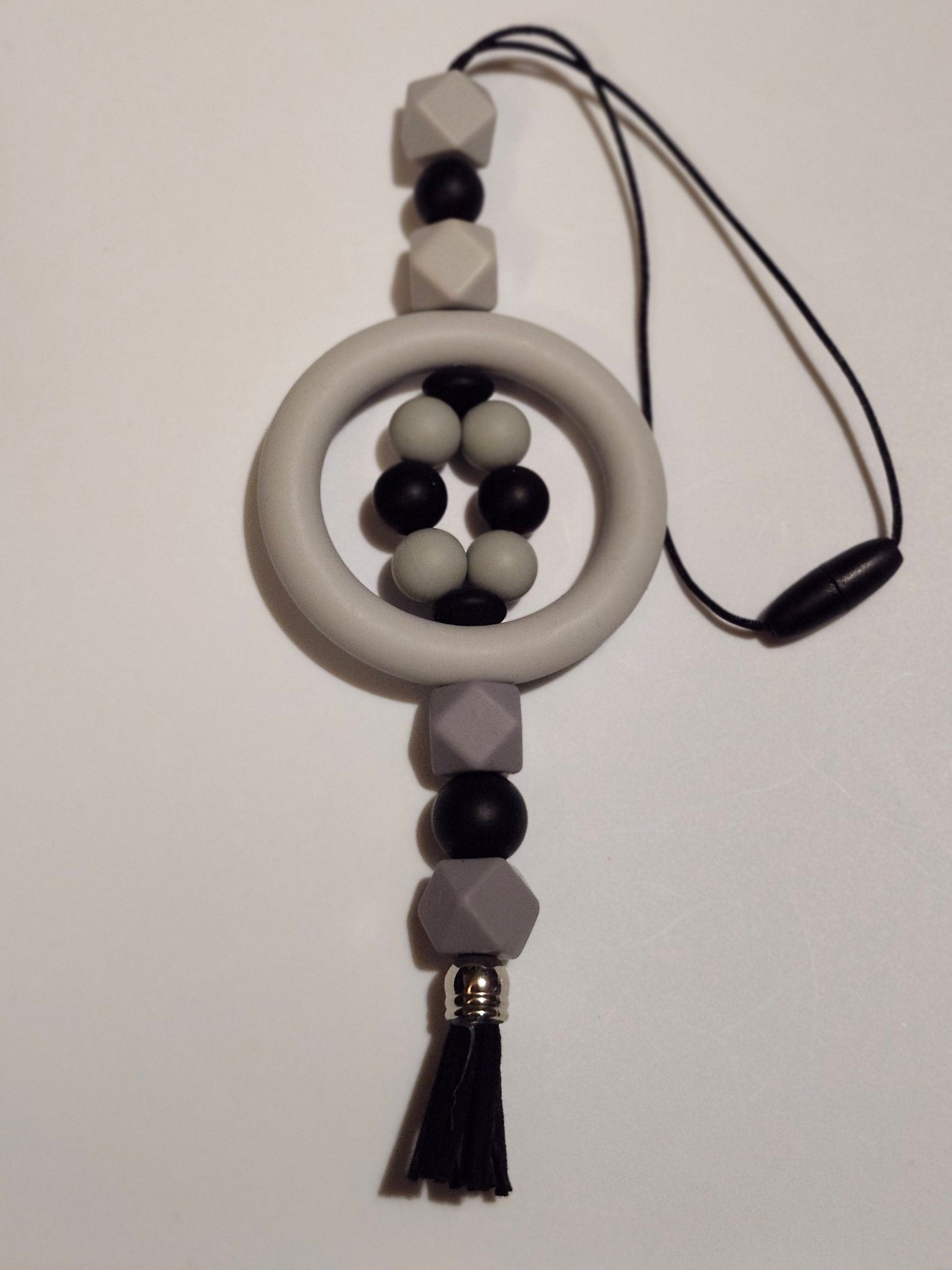 car charm with silicone beads