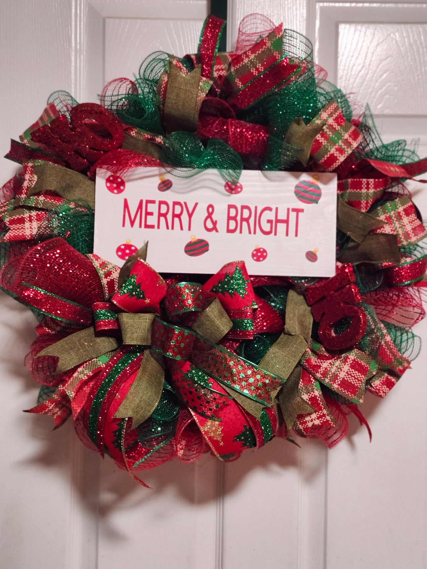 Christmas deco mesh wreaths