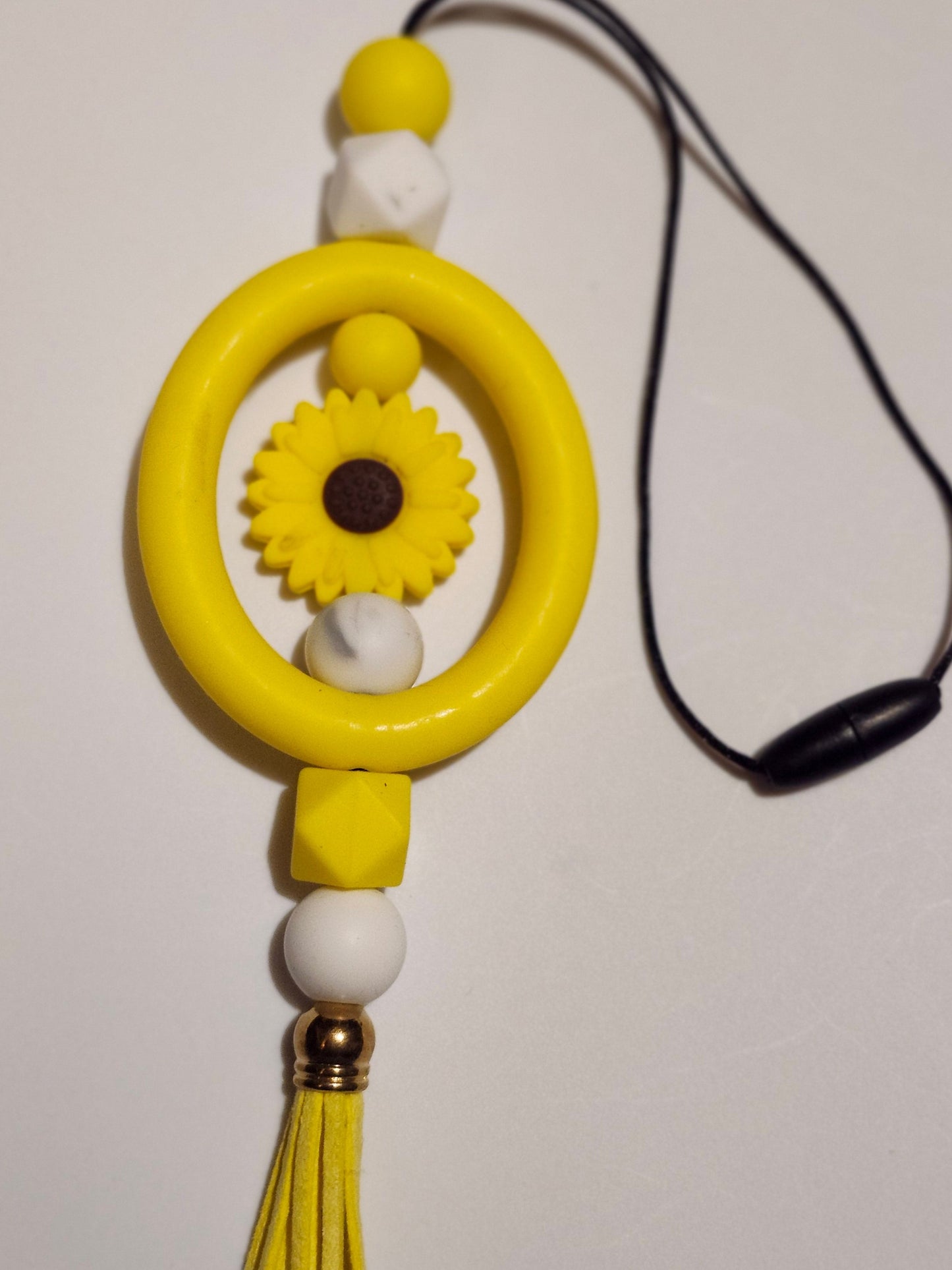 car charm with silicone beads